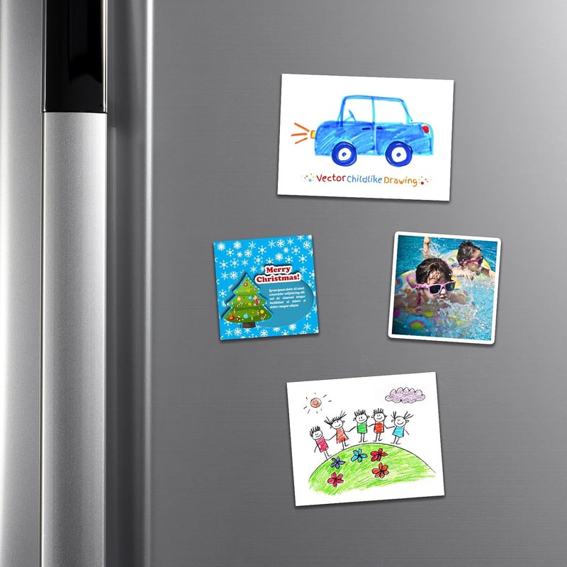 JINGZHAN Magnetic Strips with Adhesive Backing (2"x4") -15-Pack Flexible Magnet Strips for DIY Crafts, Home Organization & Classroom Use - Strong 3M Backing, Cut-to-Size Magnetic Tape for Fridge & Whiteboard - Image 5